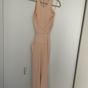 Elegant Peach Sleeveless Jumpsuit